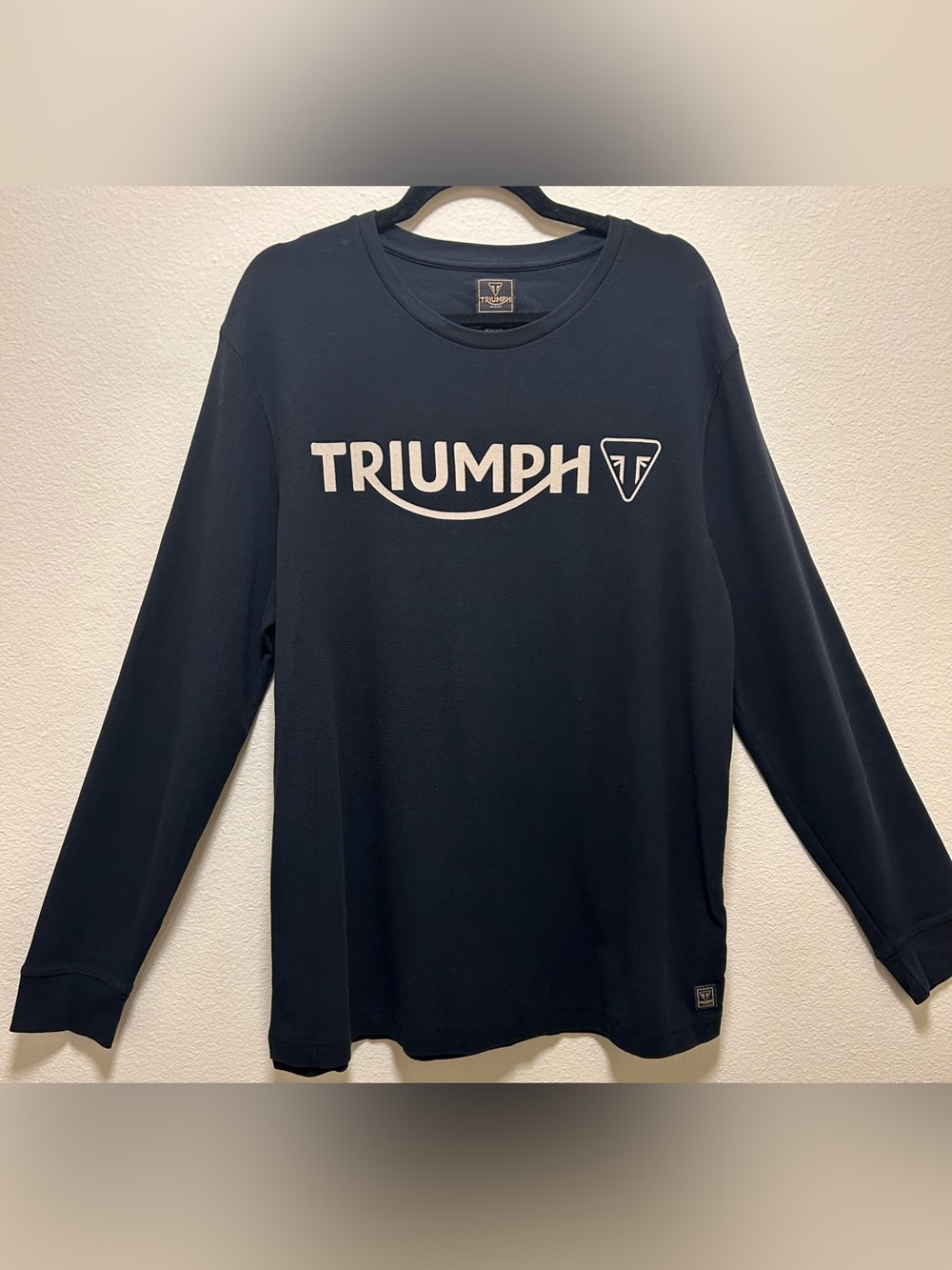 Triumph Men’s Black Long-Sleeve Logo Tee  XXL